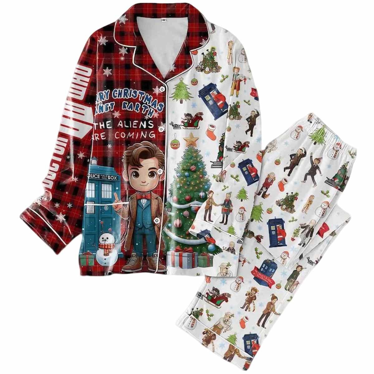 Doctor Who Christmas Pajama Set Doctor Who Christmas Pajama Set