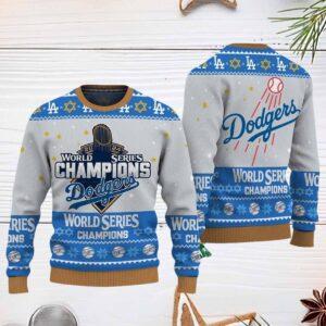 Dodgers 2024 World Series Champions Ugly Christmas Sweater Dodgers 2024 World Series Champions Ugly Christmas Sweater