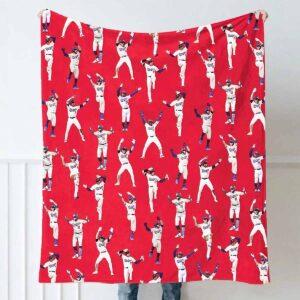 Dodgers Dancing Baseball Blanket 2 Dodgers Dancing Baseball Blanket