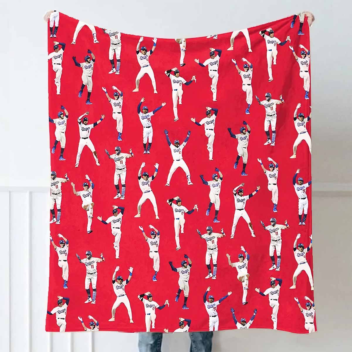 Dodgers Dancing Baseball Blanket Dodgers Dancing Baseball Blanket