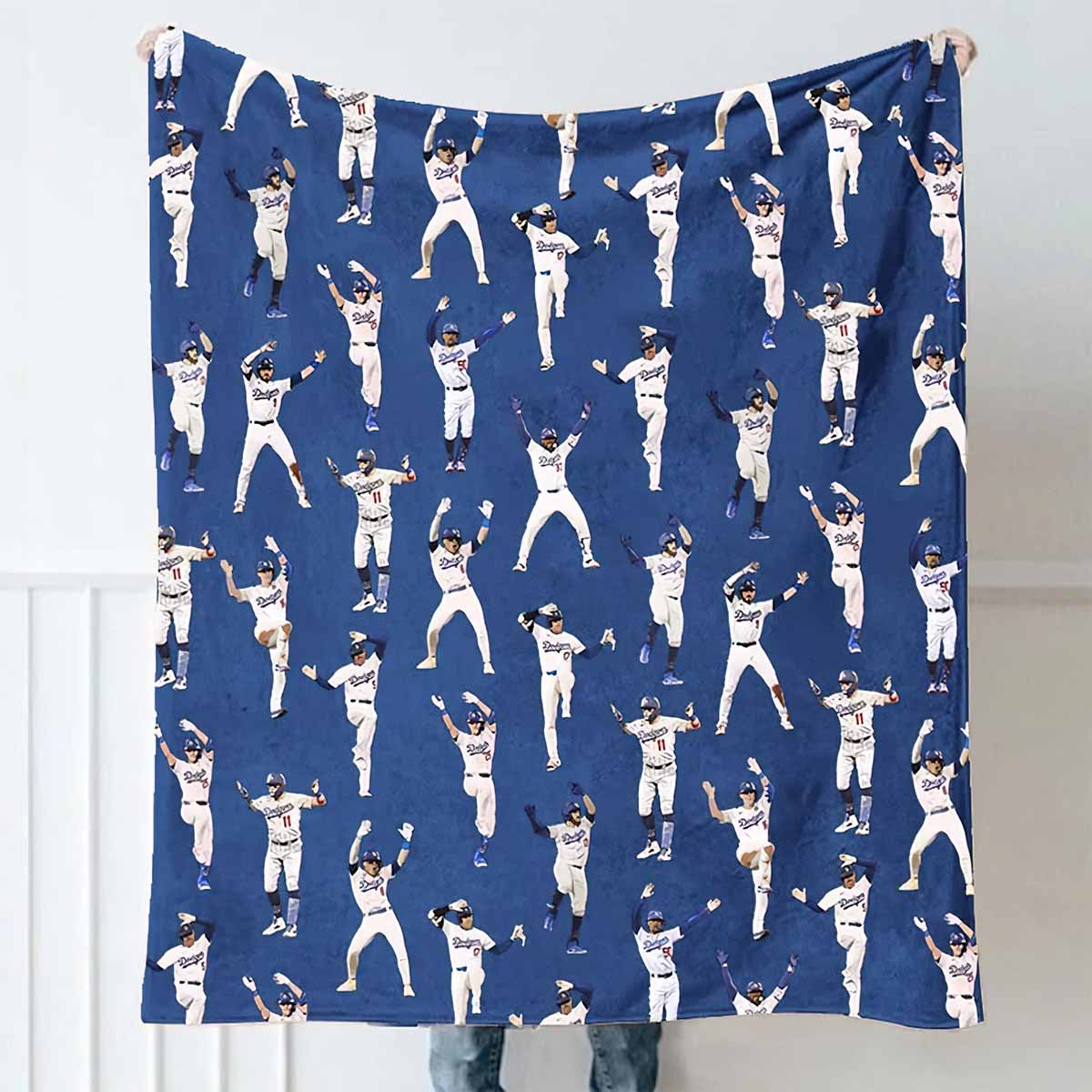 Dodgers Dancing Baseball Blanket Dodgers Dancing Baseball Blanket