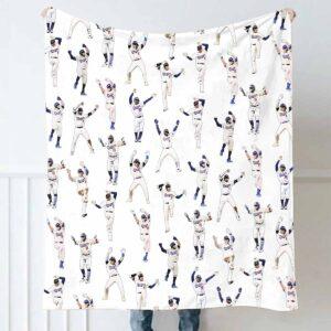 Dodgers Dancing Baseball Blanket 1 Dodgers Dancing Baseball Blanket