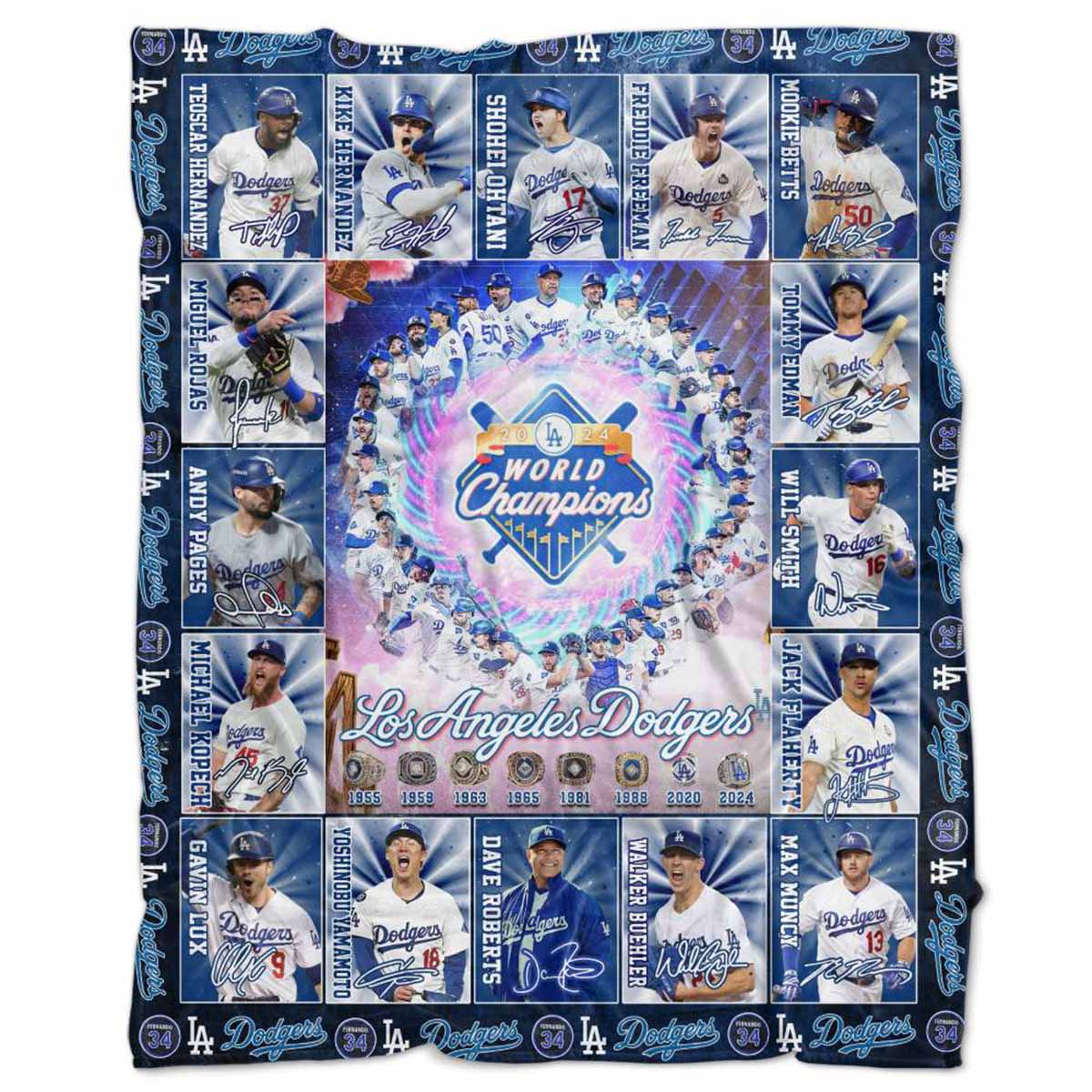 Dodgers World Series 2024 Blanket Dodgers World Series 2024 Blanket