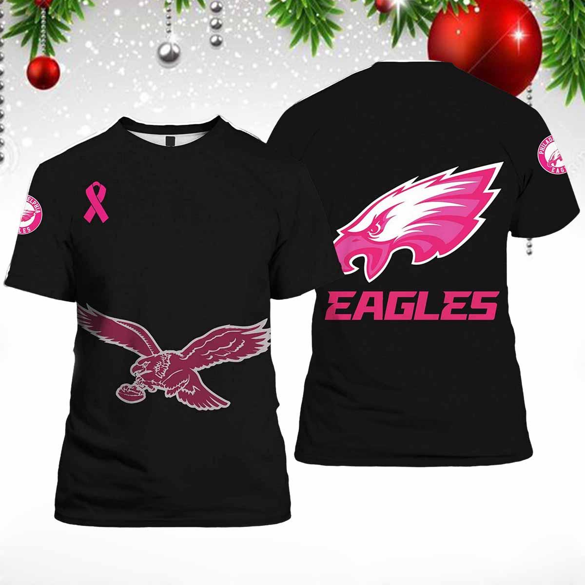 Eagles 2024 Breast Cancer Awareness Month Hoodie Eagles 2024 Breast Cancer Awareness Month Hoodie