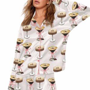 Espresso Martini Pink Bow Pajama Set Espresso Martini Pink Bow Pajama Set