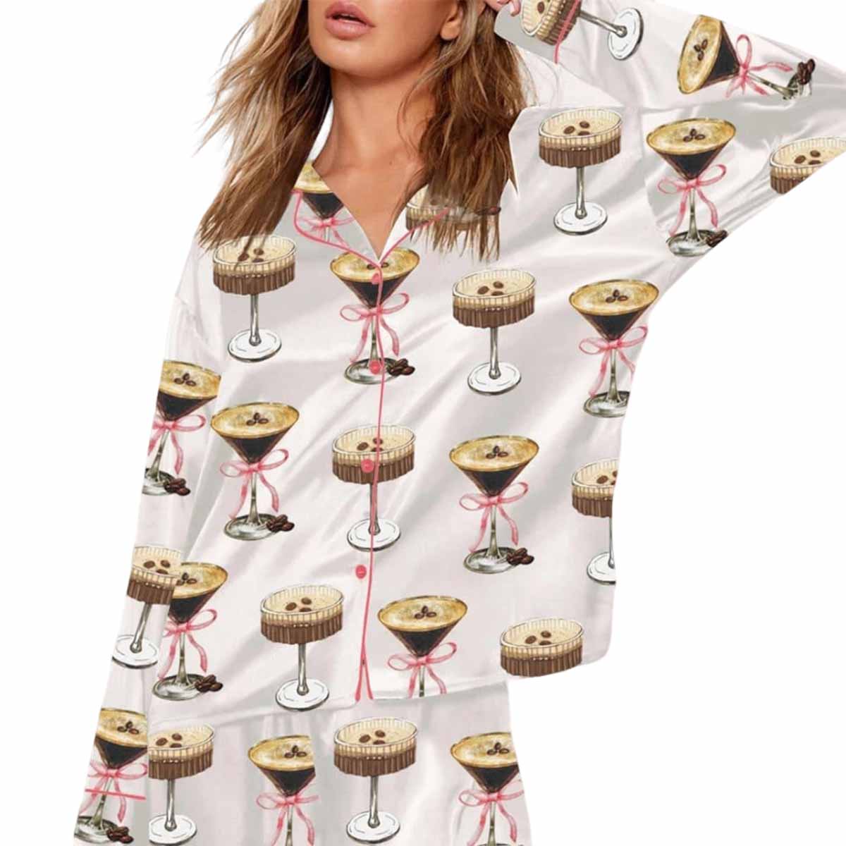 Espresso Martini Pink Bow Pajama Set Espresso Martini Pink Bow Pajama Set