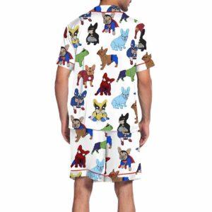 French Bulldog Superhero Satin Pajama Set 1 French Bulldog Superhero Satin Pajama Set