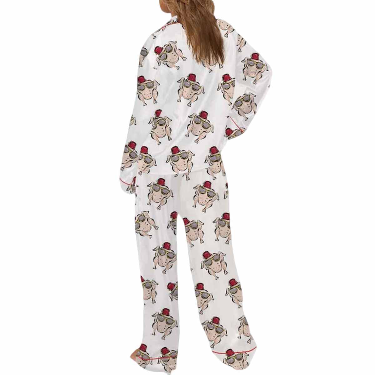 Friendsgiving Turkey Satin Pajama Set Friendsgiving Turkey Satin Pajama Set