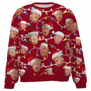 Funny Trump Face 2024 Ugly Sweater Funny Trump Face 2024 Ugly Sweater