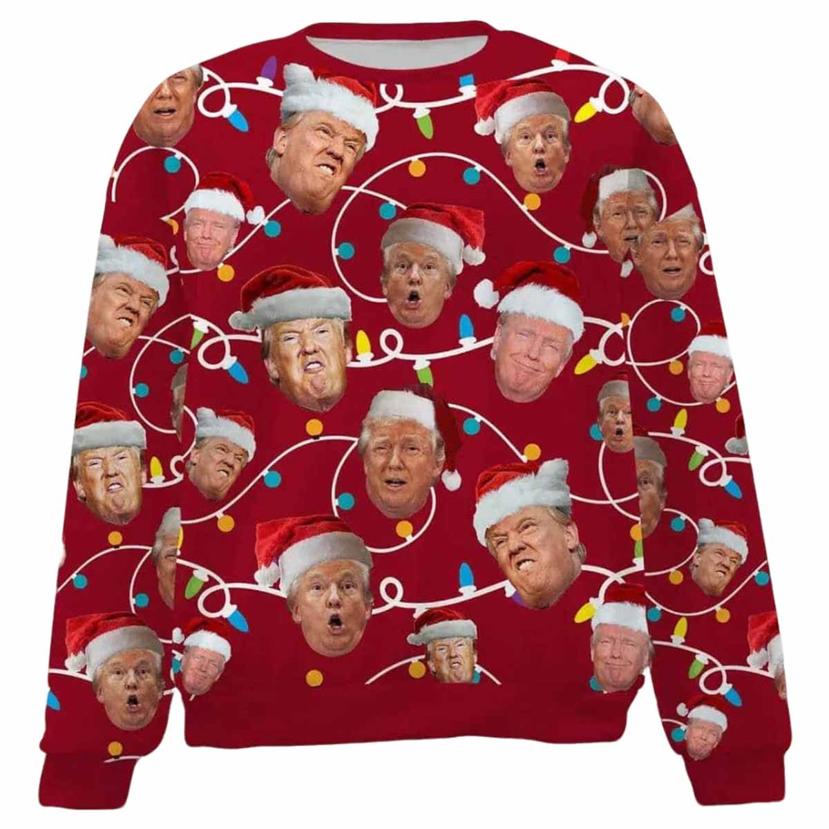 Funny Trump Face 2024 Ugly Sweater Funny Trump Face 2024 Ugly Sweater