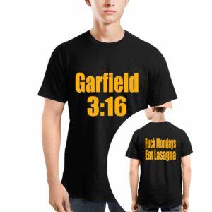 Garfield 3:16 Fck Mondays Eat Lasagna Shirt Garfield 3:16 Fck Mondays Eat Lasagna Shirt