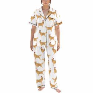 Golden Christmas Satin Pajama Set Golden Christmas Satin Pajama Set