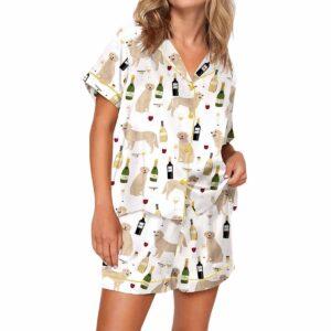 Golden Retriever Christmas Satin Pajama Set Golden Retriever Christmas Satin Pajama Set