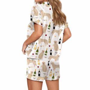 Golden Retriever Christmas Satin Pajama Set 1 Golden Retriever Christmas Satin Pajama Set