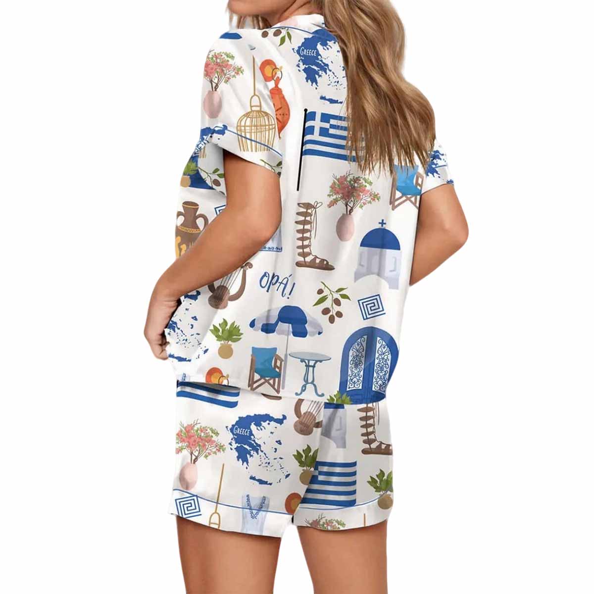 Greece Travel Pajama Set Greece Travel Pajama Set