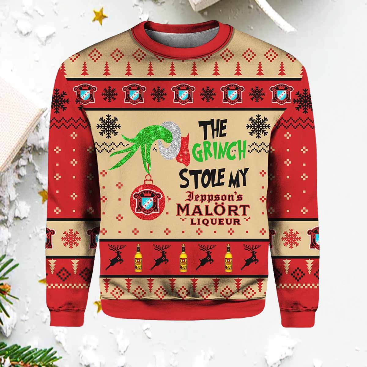 Grnch Stole Malort Christmas Ugly Sweater Grnch Stole Malort Christmas Ugly Sweater