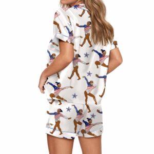 Gymnastics Champion Satin Pajama Set 1 Gymnastics Champion Satin Pajama Set
