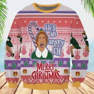 Hes An Angry Elf Ugly Christmas Sweater Hes An Angry Elf Ugly Christmas Sweater