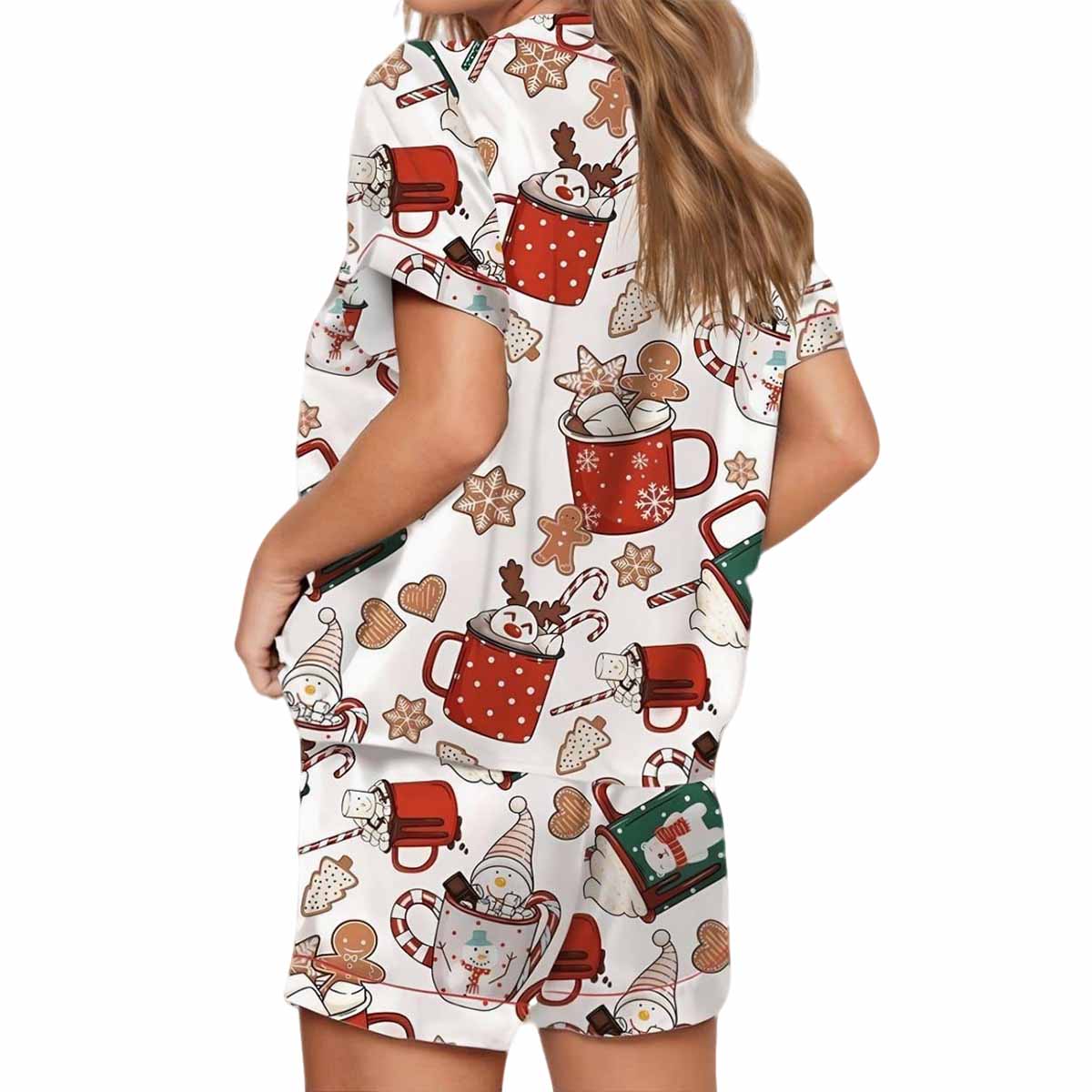 Hot Cocoa And Cookie Satin Pajama Set Hot Cocoa And Cookie Satin Pajama Set