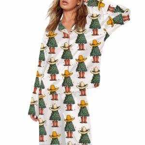 Howdy Christmas Western Christmas Tree Pajama Set