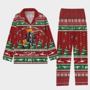Its Not Christmas Until Hans Gruber Falls From Nakatomi Plaza Pajama Set