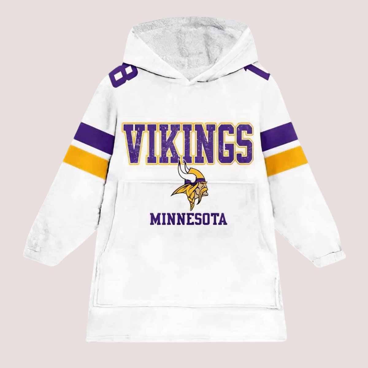 JJ 18 Minnesota Football Unisex Blanket Hoodie JJ 18 Minnesota Football Unisex Blanket Hoodie