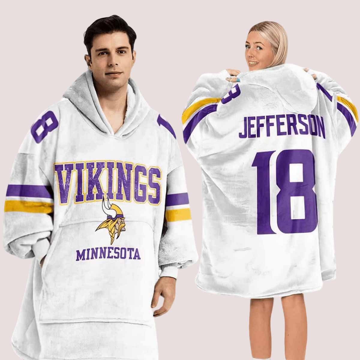 JJ 18 Minnesota Football Unisex Blanket Hoodie JJ 18 Minnesota Football Unisex Blanket Hoodie