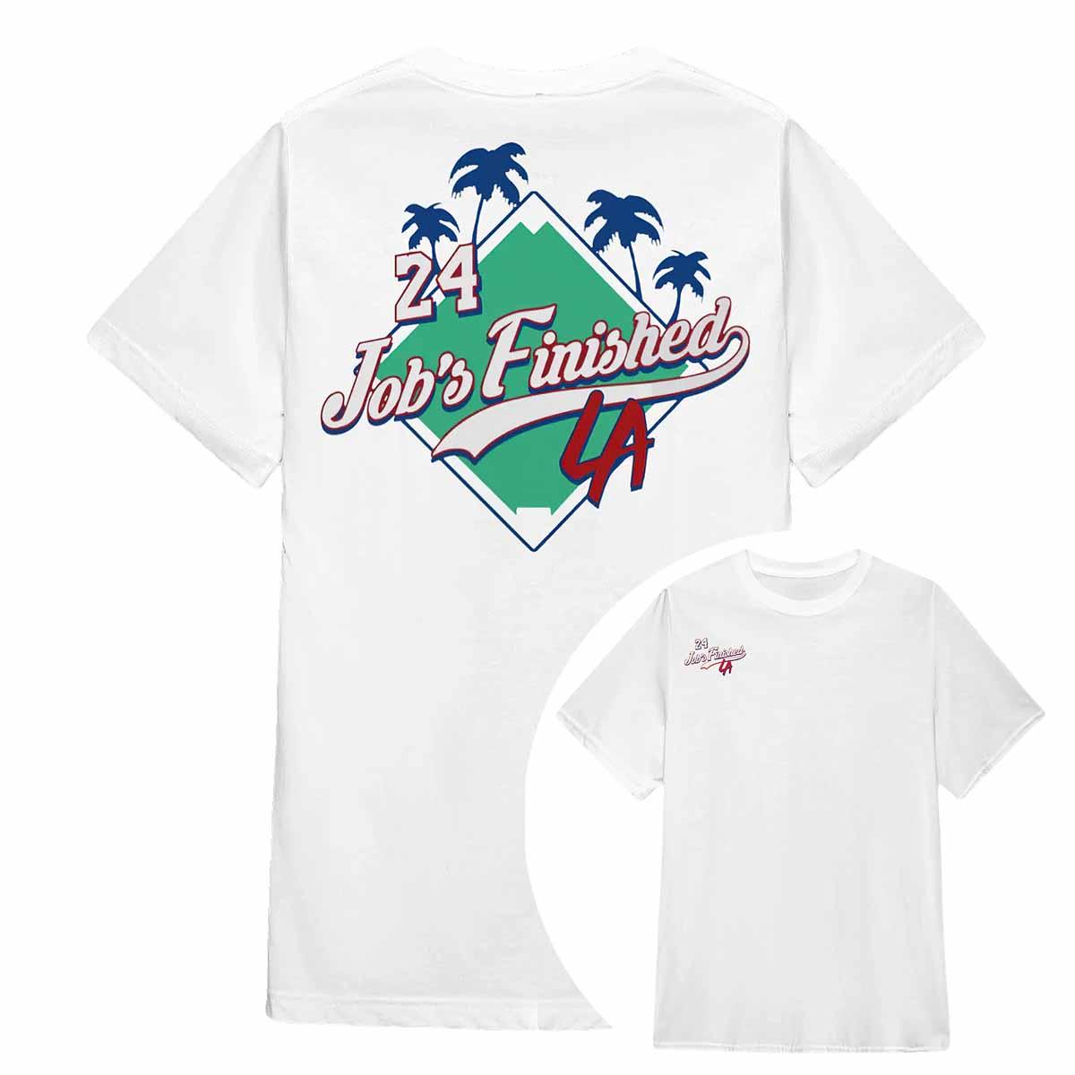 Jack Flaherty Dodgers 24 Job's Finished Shirt Jack Flaherty Dodgers 24 Job's Finished Shirt