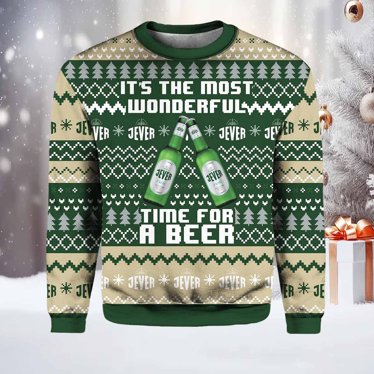 Jever It's the Most Wonderful Time For A Beer Ugly Christmas Sweater Jever It's the Most Wonderful Time For A Beer Ugly Christmas Sweater