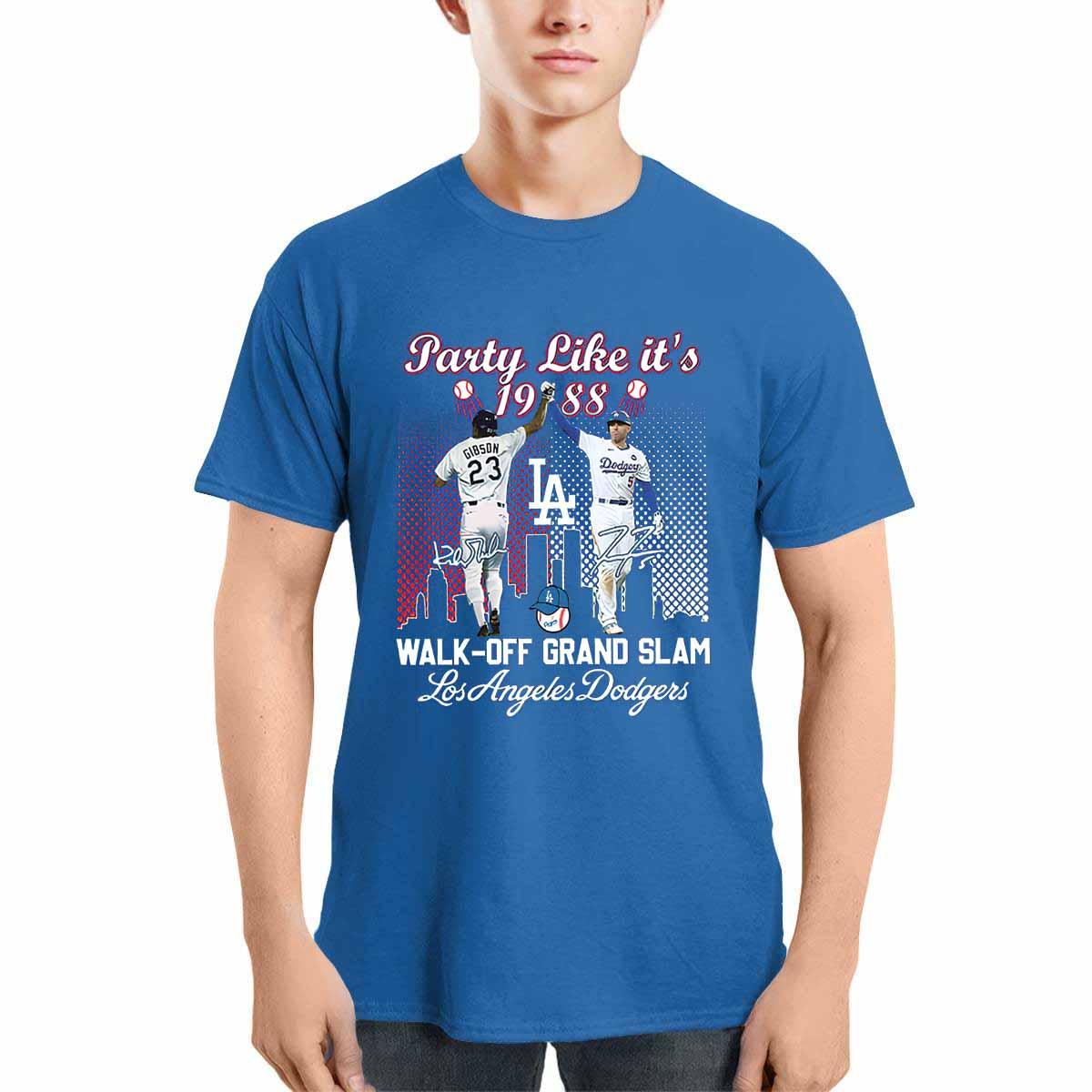 Kirk Gibson Freddie Freeman Party Like Its 1988 Walk-Off Grand Slam Dodgers Shirt Kirk Gibson Freddie Freeman Party Like Its 1988 Walk-Off Grand Slam Dodgers Shirt