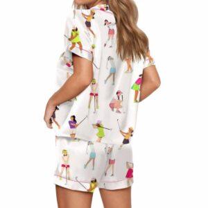 Ladies Golf Satin Pajama Set 1 Ladies Golf Satin Pajama Set