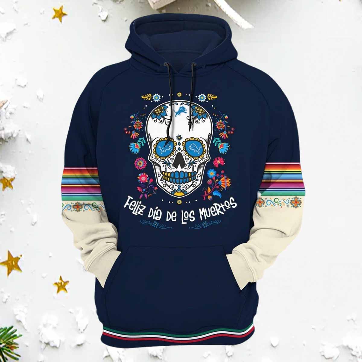 Lions 2024 Dia De Los Muertos Hoodie Lions 2024 Dia De Los Muertos Hoodie