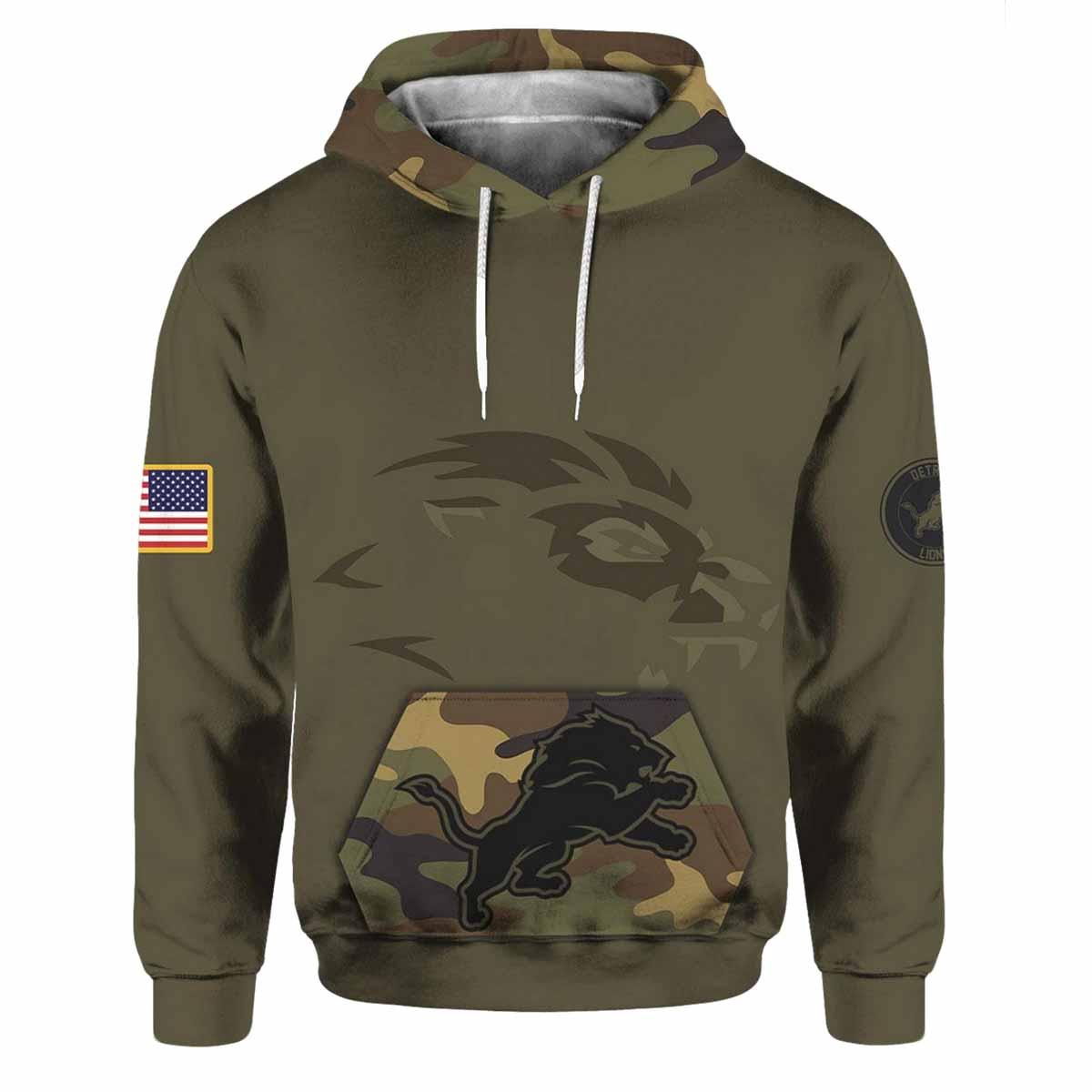 Lions 2024 Salute to Service Camo Hoodie Lions 2024 Salute to Service Camo Hoodie