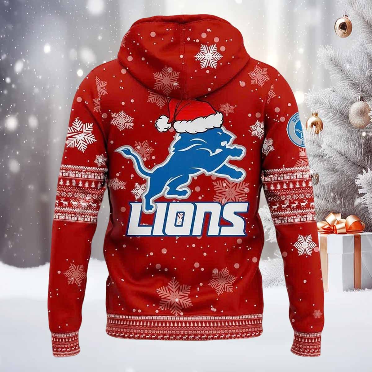 Lions Football 2024 Merry Christmas Hoodie Lions Football 2024 Merry Christmas Hoodie