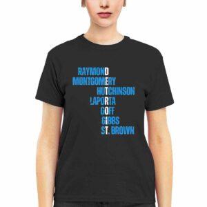 Lions Raymond Montgomery Hutchinson Laporta Goff Gibbs St Brown Shirt