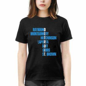 Lions Raymond Montgomery Hutchinson Laporta Goff Gibbs St Brown Shirt