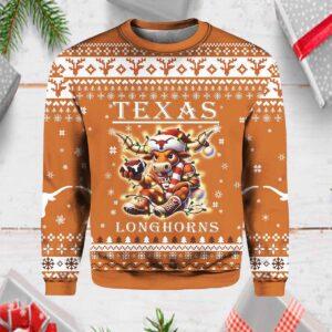 Longhorns Football Ugly Christmas Sweater