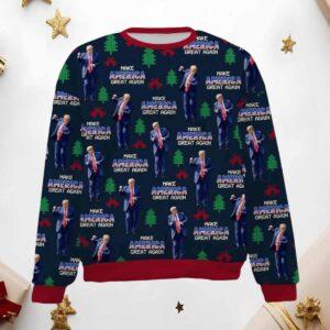 Make America Great Again Funny Trump Dancing Ugly Sweater 1 Make America Great Again Funny Trump Dancing Ugly Sweater