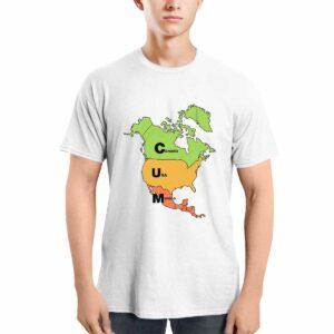 Map Canada USA and Mexico Shirt