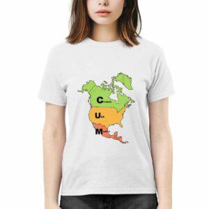 Map Canada USA and Mexico Shirt