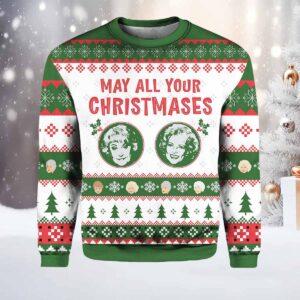 May All Your Christmases Bea White The Golden Girls Ugly Christmas Sweater