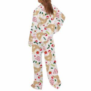 Merry Clucking Christmas Satin Pajama Set 1 Merry Clucking Christmas Satin Pajama Set