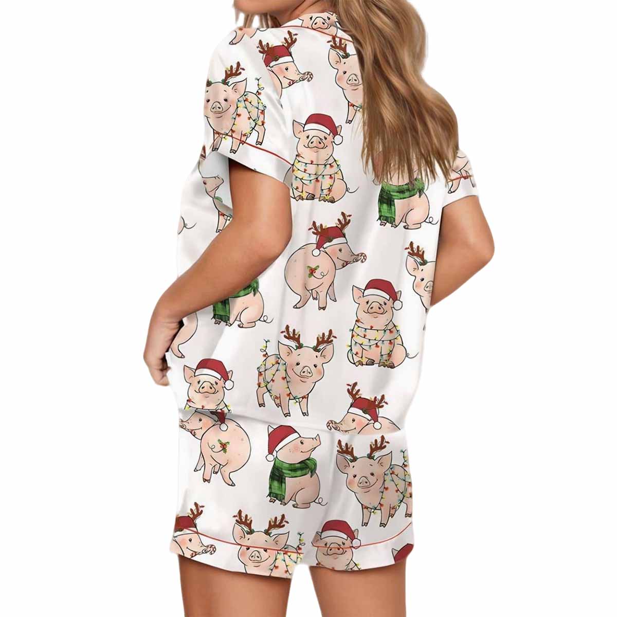 Merry Pigmas Satin Pajama Set Merry Pigmas Satin Pajama Set