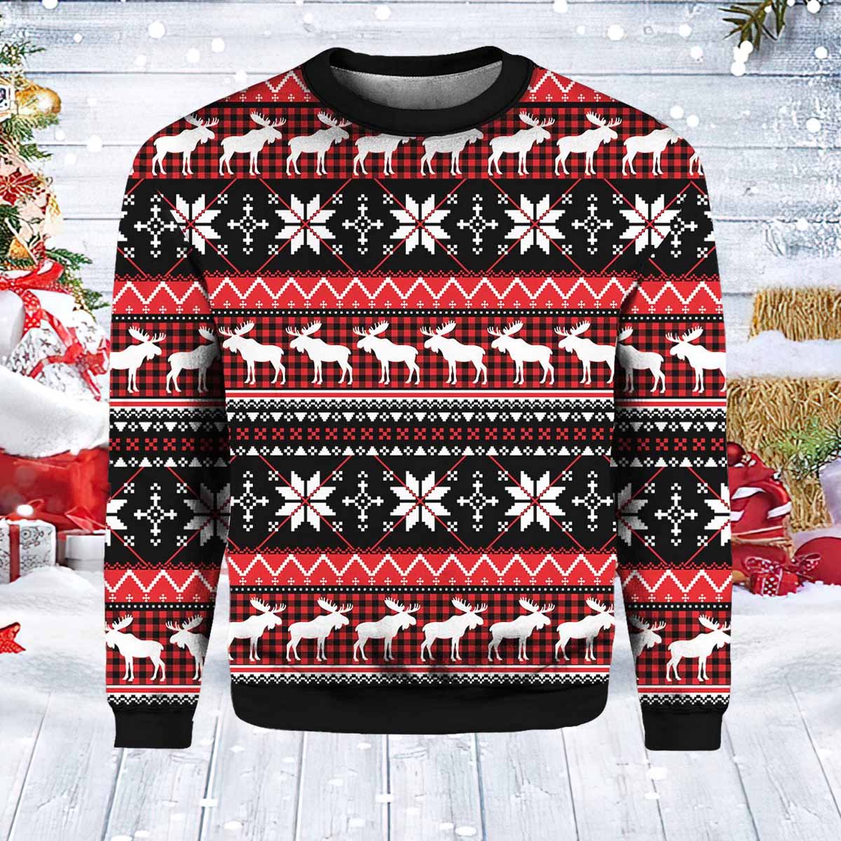 Moose Christmas Party Ugly Christmas Sweater Moose Christmas Party Ugly Christmas Sweater