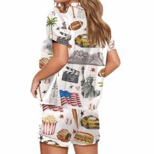 New York Football Satin Pajama Set 1 New York Football Satin Pajama Set