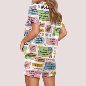 Note To Self Mental Health Satin Pajama Set 1 Note To Self Mental Health Satin Pajama Set