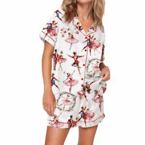 Nutcracker Ballet Dancers Satin Pajama Set