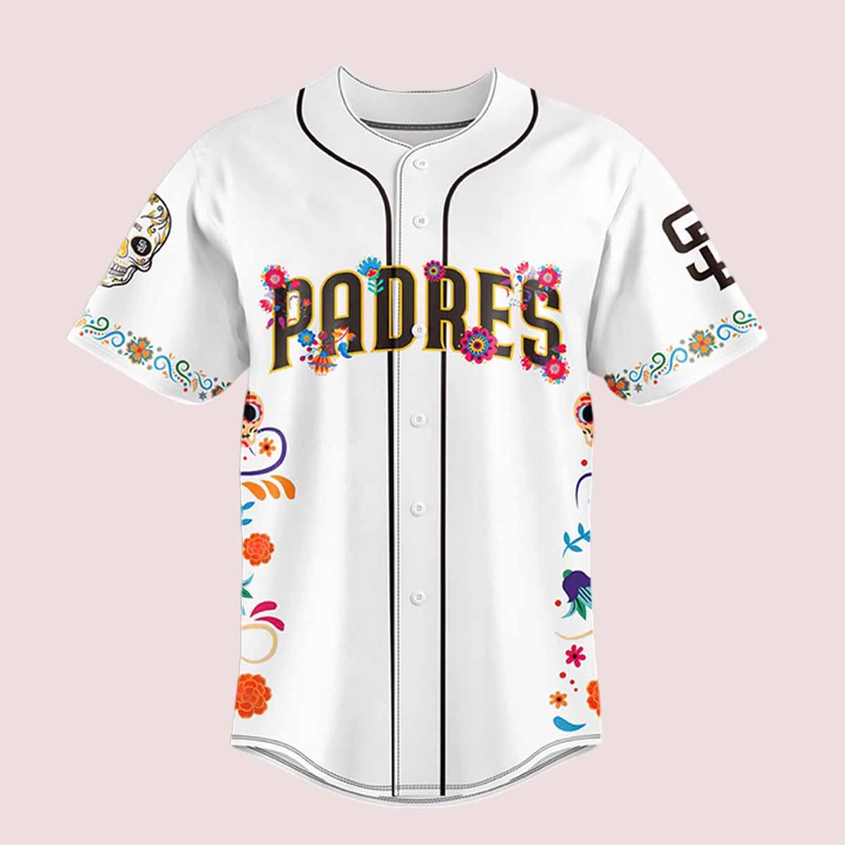 Padres Dia De Los Muertos Baseball Jersey Padres Dia De Los Muertos Baseball Jersey