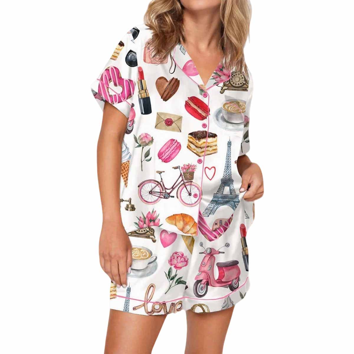 Paris Romantic Travel Pajama Set Paris Romantic Travel Pajama Set