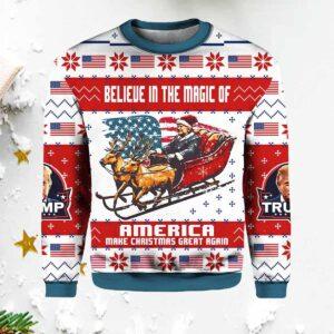 President Trump 45 47 Believe In The Magic Of America MAGA Sweater